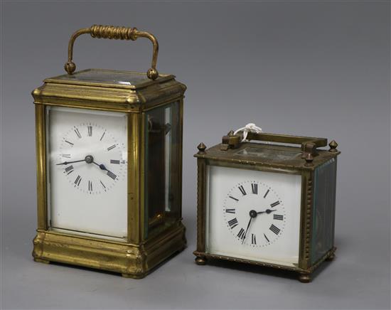 Two carriage clocks